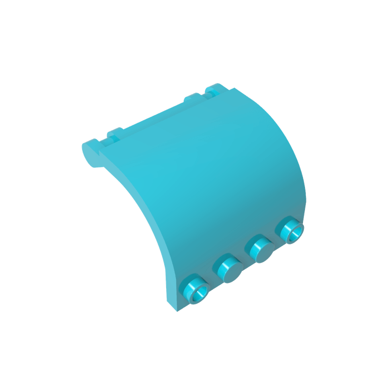 高砖积木零件GDS-M326配件3x4x3 弧形壁板兼容小颗粒MOC拼插散件