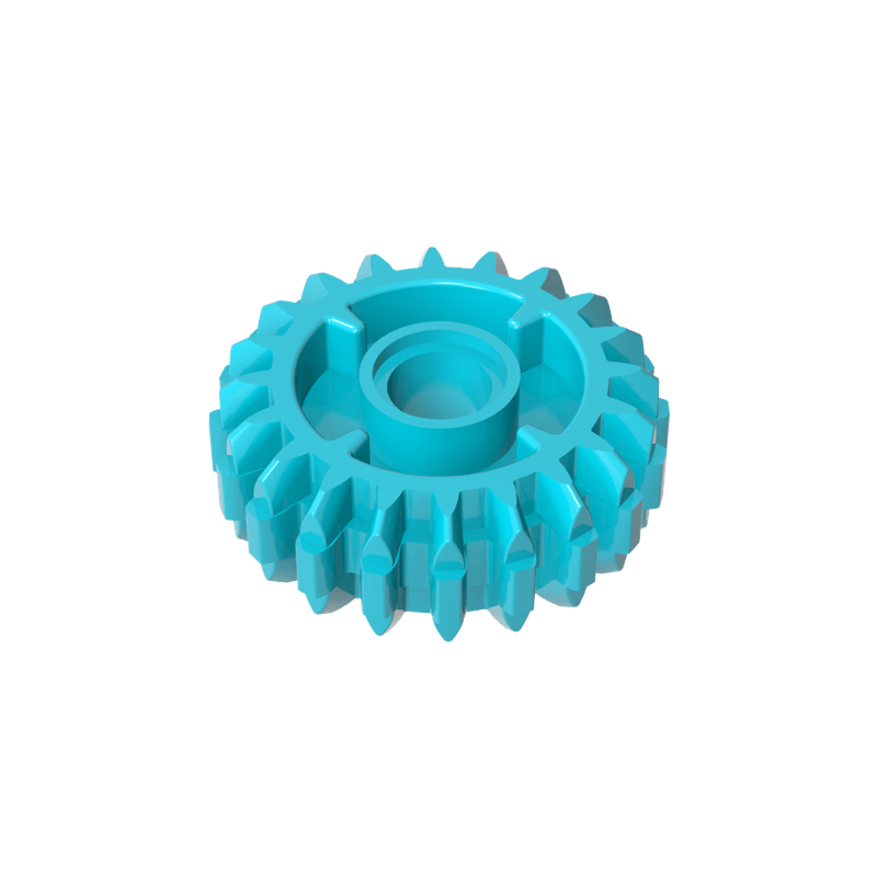 高砖积木零件GDS-1497配件双斜面20齿传动齿轮兼容35185散件