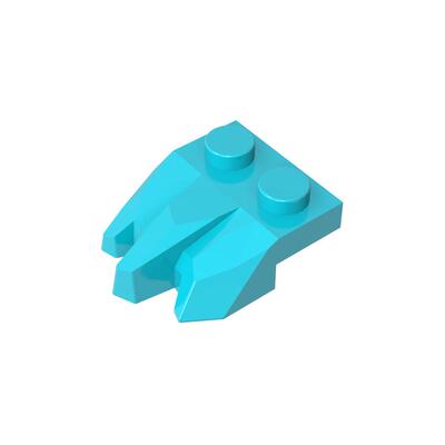 高砖积木零件GDS-M449配件2x2 三指岩石形状板兼容27261拼插散件