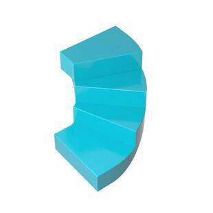 转角楼梯兼容小颗粒MOC散件 90° 高砖积木零件GDS 2032配件6x6x4