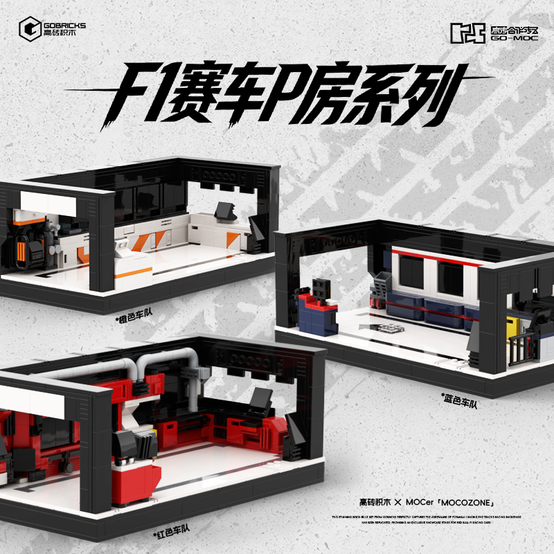 兼容乐高F1赛车P房-高砖xMOCers合作砖区共创MOC HZZQ202605-07