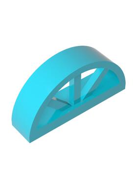 高砖积木零件GDS-873配件1x4x1拱形窗兼容20309小颗粒MOC拼插散件