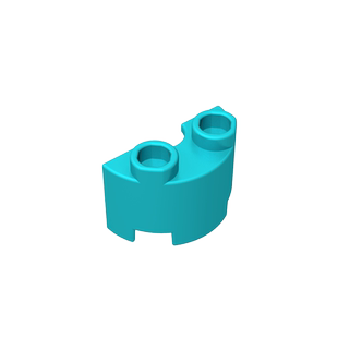 高砖积木零件GDS-90040配件2x2 弧形墙壁板兼容小颗粒MOC拼插散件