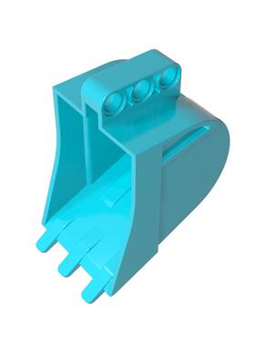 高砖积木零件GDS-M058配件4x7 挖掘机斗 铲斗兼容24120小颗粒散件