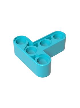 高砖积木零件GDS-670配件3x3 T形带孔架框兼容60484小颗粒MOC散件