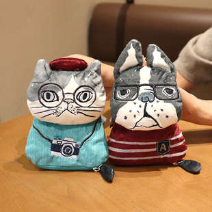 日本出口带抽拉绳正品露西保罗玩偶卡套一体式零钱包饭卡门禁卡包