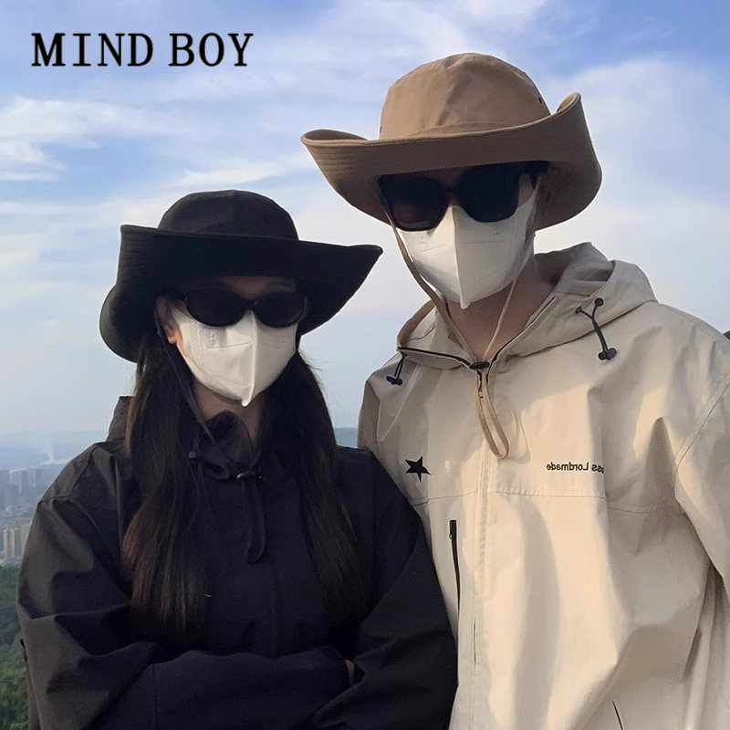 MIND BOY西部牛仔帽女沙漠防晒帽遮阳帽子户外大檐徒步登山帽男帽