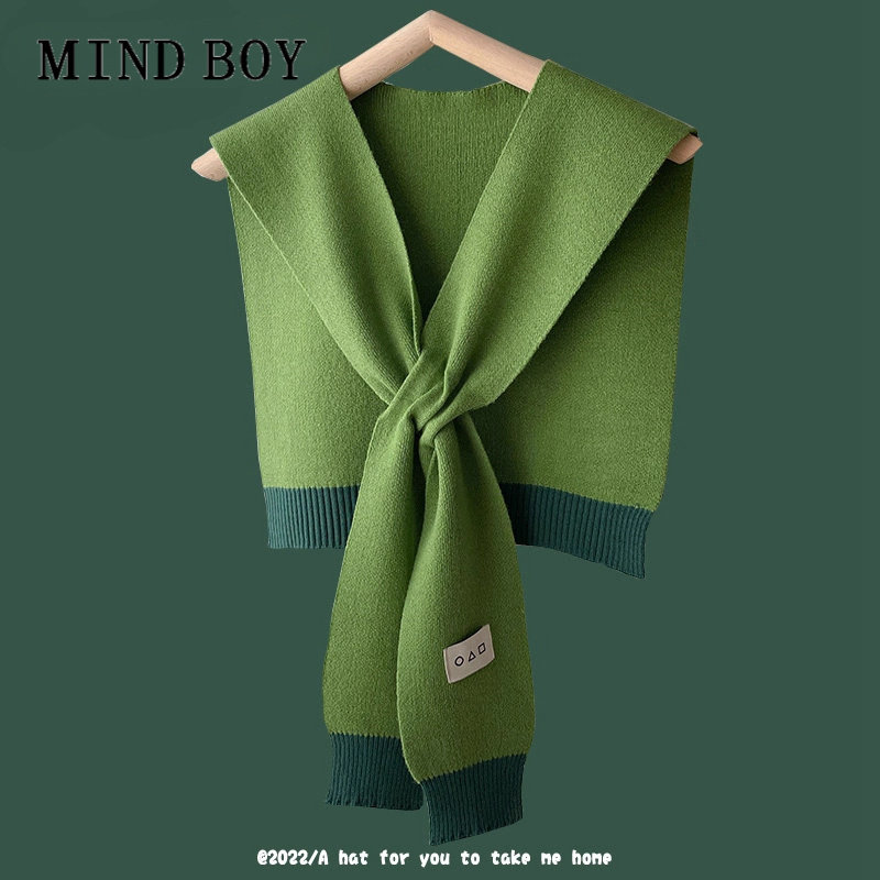 MIND BOY外搭小披肩时尚洋气护颈衬衫围巾毛线搭肩针织披肩衬衣女