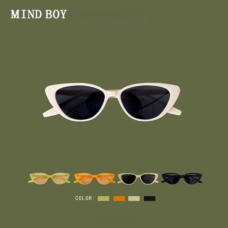 MIND BOY日系复古猫眼墨镜女夏季时尚百搭街拍网红同款太阳眼镜潮