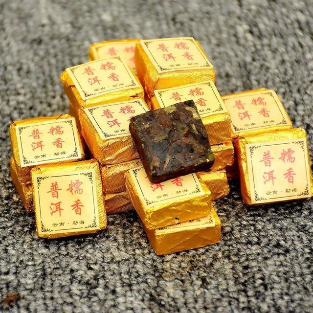 糯米香小金砖普洱茶云南勐海普洱小沱茶熟茶叶醇香小方砖250g500g