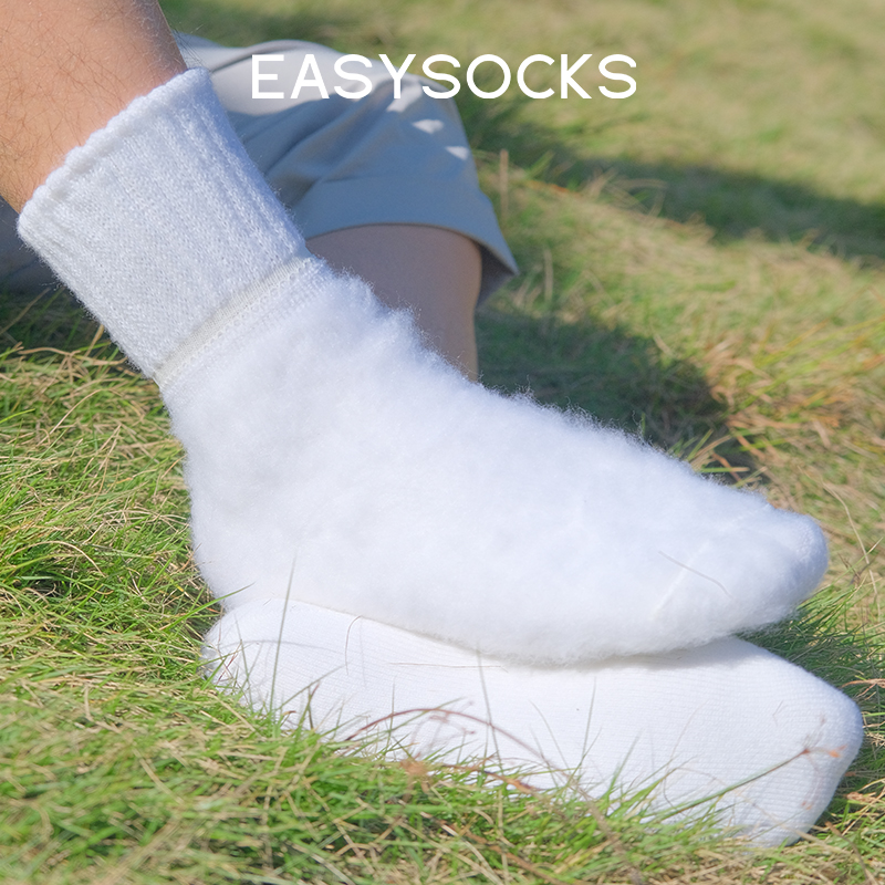EASYSOCKS冬季袜加绒仿羊毛袜长筒袜加厚保暖雪地袜睡袜居家袜