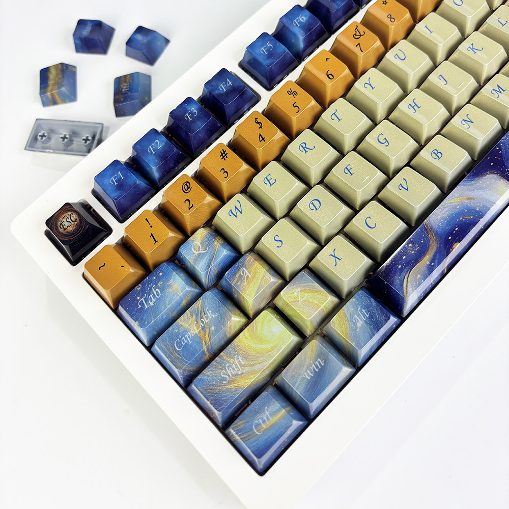 星空银河个性键帽原厂PBT热升华小全套客制化通用迈从ace68/75/87