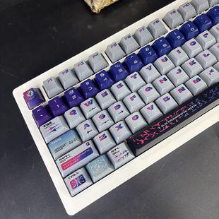 镭光金属质感客制化机械键帽PBT热升华磁轴原厂高度适配87键夜魔