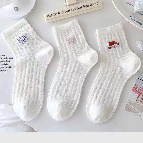 【5双装清新卡通】夏季抗菌女袜