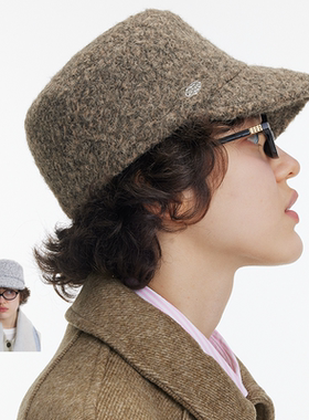 CHUNISLET纯屿 复古毛绒鸭舌帽女百搭显瘦老钱风显脸小气质骑士帽