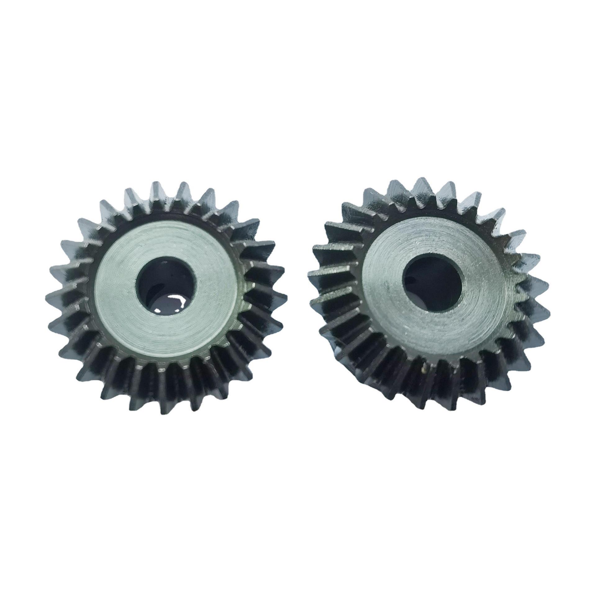 1模数螺旋伞齿45钢标准直齿锥齿轮0.2到3模数的各种类型齿轮