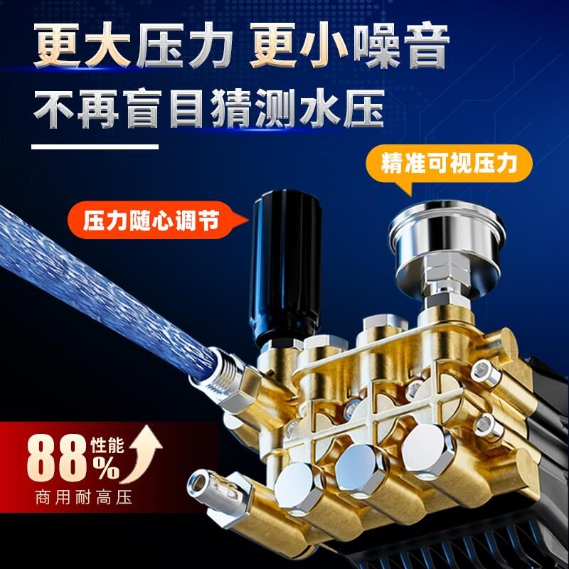 玉豹洗车机220v商用洗车店养殖场大功率超高压清洗机水枪抢水泵