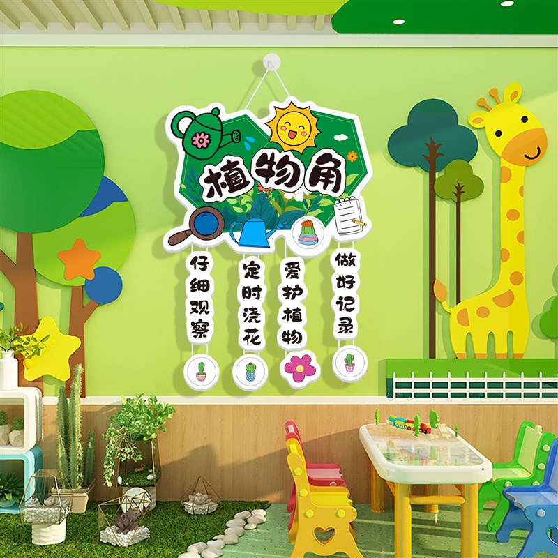 幼儿园阅读区域角挂牌布置装饰环创材料图书班级教室文化墙贴纸画