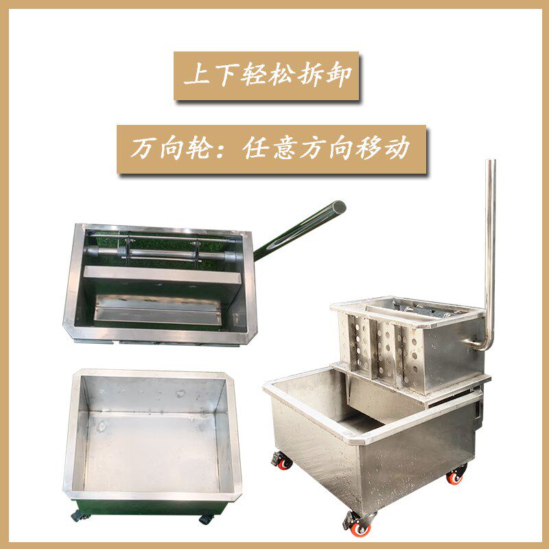 不锈钢拖把榨水车拖把挤水车食品厂清洁车宾馆酒店拖布金属压水车