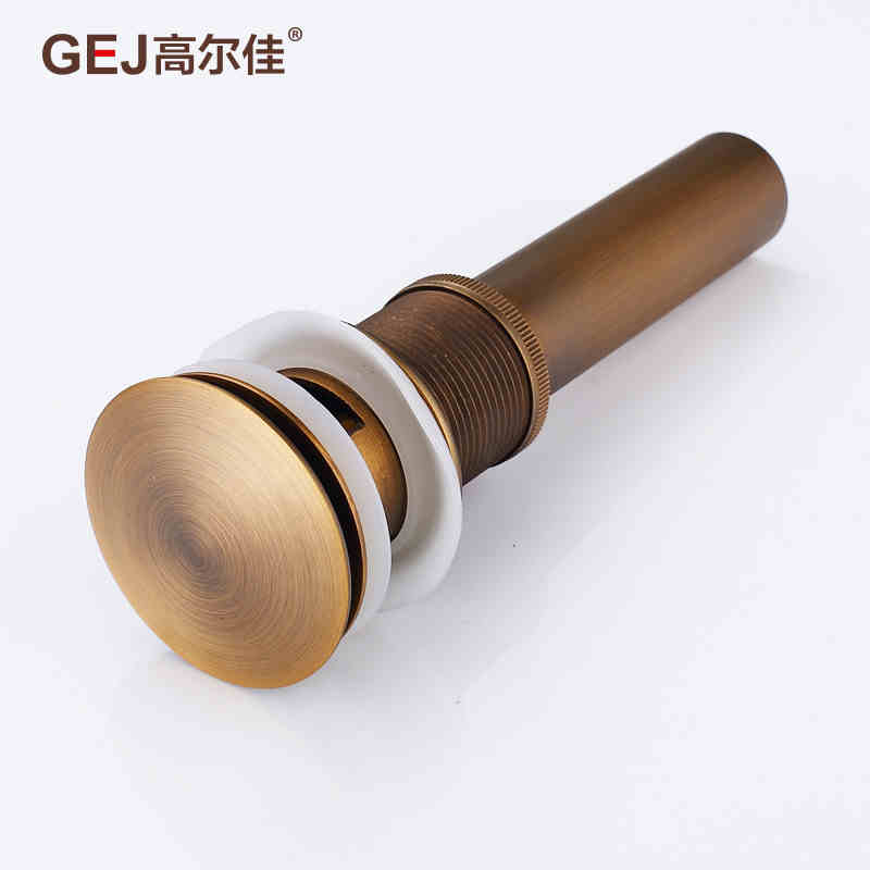 全铜仿古下水器洗手盆洗脸盆下水器套装弹跳式台盆面盆下水器配件