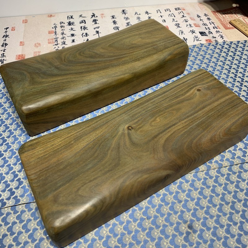绿檀木枕头实木天然绿檀颈椎枕矫正颈椎专用整料檀木枕护颈硬枕头