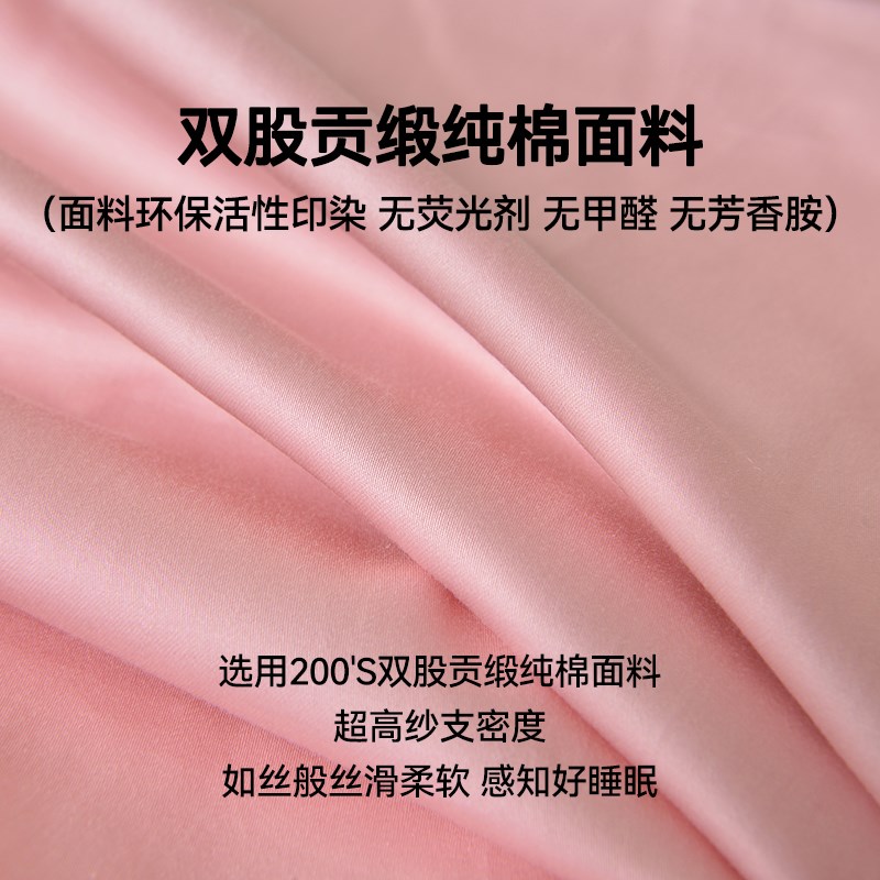 A类全棉贡缎夏季乳胶枕专用枕套 防螨抑菌 记忆枕头套尺寸可定制