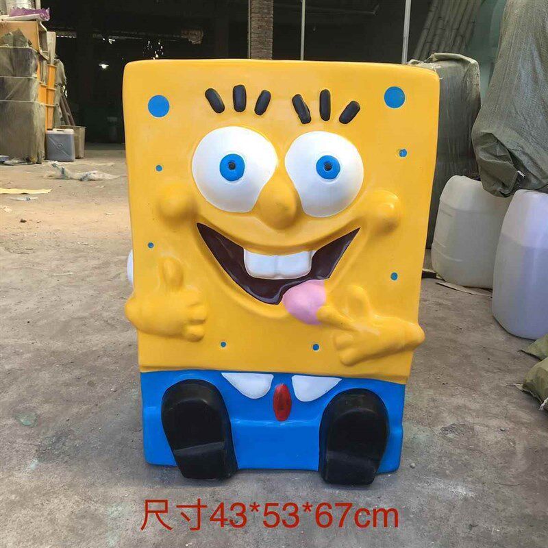 学校幼儿园游乐场海洋馆户外可爱垃圾桶户外卡通大号玻璃钢果皮箱