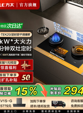 【新品】方太03-TEK20燃气灶双灶定时防干烧家用灶具官方旗舰店