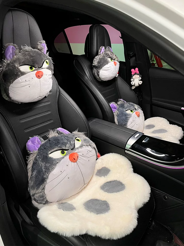Подголовник для шеи в автомобиле, дорожки, кошачья подушка для шеи автомобиля, творческая милая подушка для талии, подушка для пояса