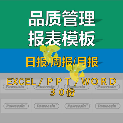 品质管理报表日报周报月报模板报告统计表质量范本分析样本检验