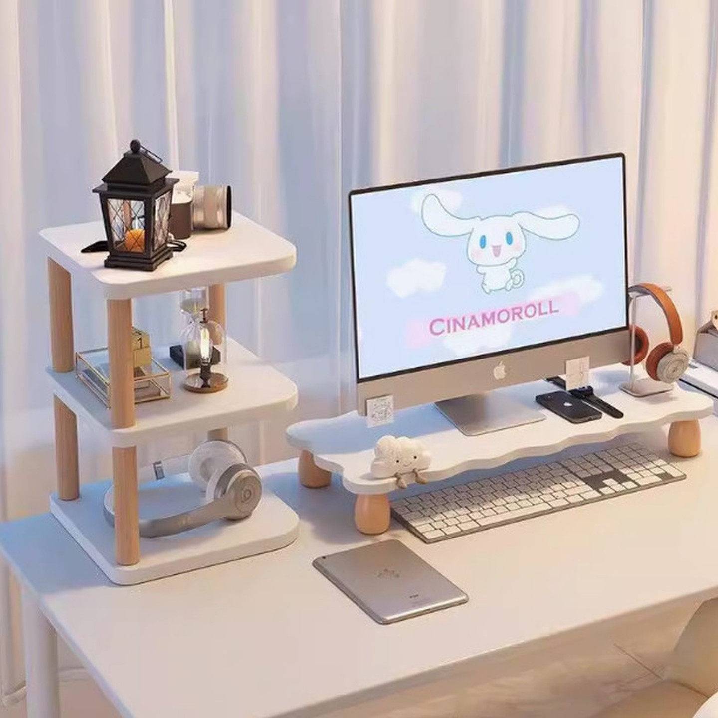 台式电脑增高架桌面置物架屏幕底座键盘托架笔记本办公收纳支撑架