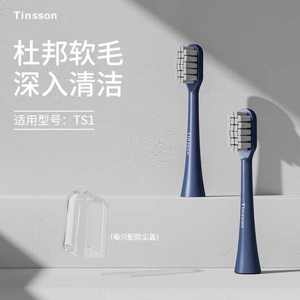 汀森TS1电动牙刷头原装净白护齿2-4-8支装软毛替换牙刷头成人适用