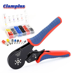 EN冷压钳手动接线工具 6六边形棘轮管型端子压线钳针形VE HSC8