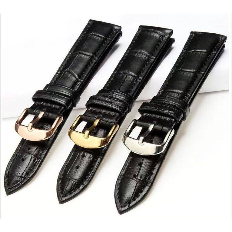 天霸TIANBA手表带原装真皮男女通用牛皮针扣/蝴蝶扣表链/16/18/20