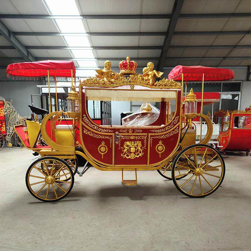 豪华轿厢皇家马车 旅游观光电动载客马车 欧式浪漫婚礼专用马车