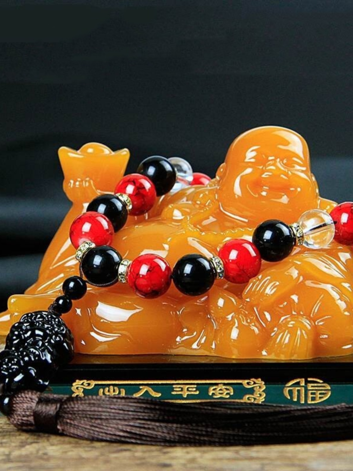 汽车香水座式弥勒佛像小车载车上用车内摆件装饰用品高档男