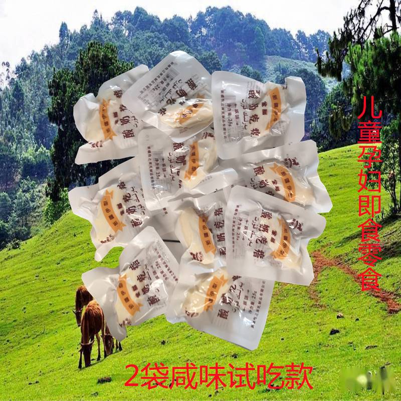 2袋伊犁菌牧元全脂酸奶疙瘩酸奶干酪咸味奶酪孕妇儿童开袋即食零
