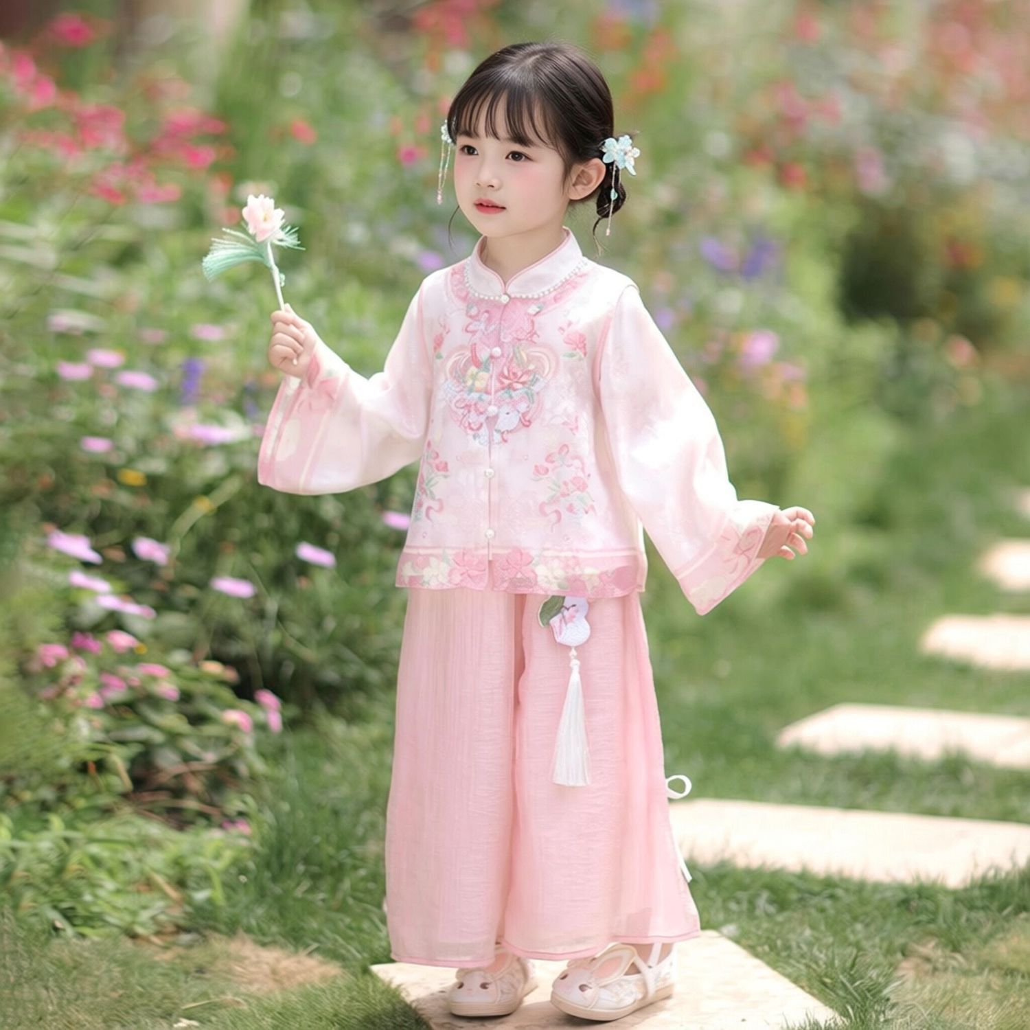 新款女童汉服套装秋季202