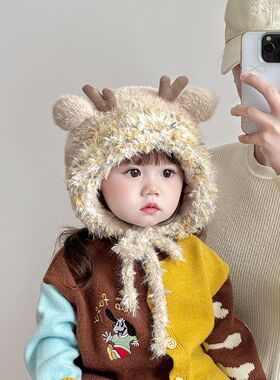 儿童帽子冬天毛绒帽男女