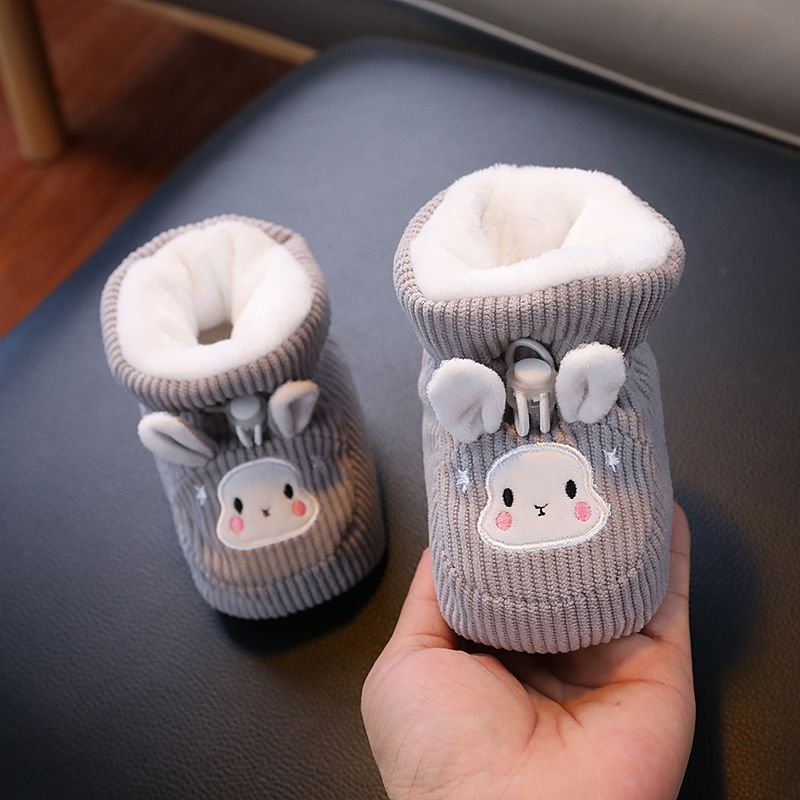 可爱兔子新生婴儿棉鞋宝