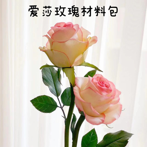 【小鹿老师】黏土艾莎玫瑰花 芍药铃兰材料包粘土工具套装花艺