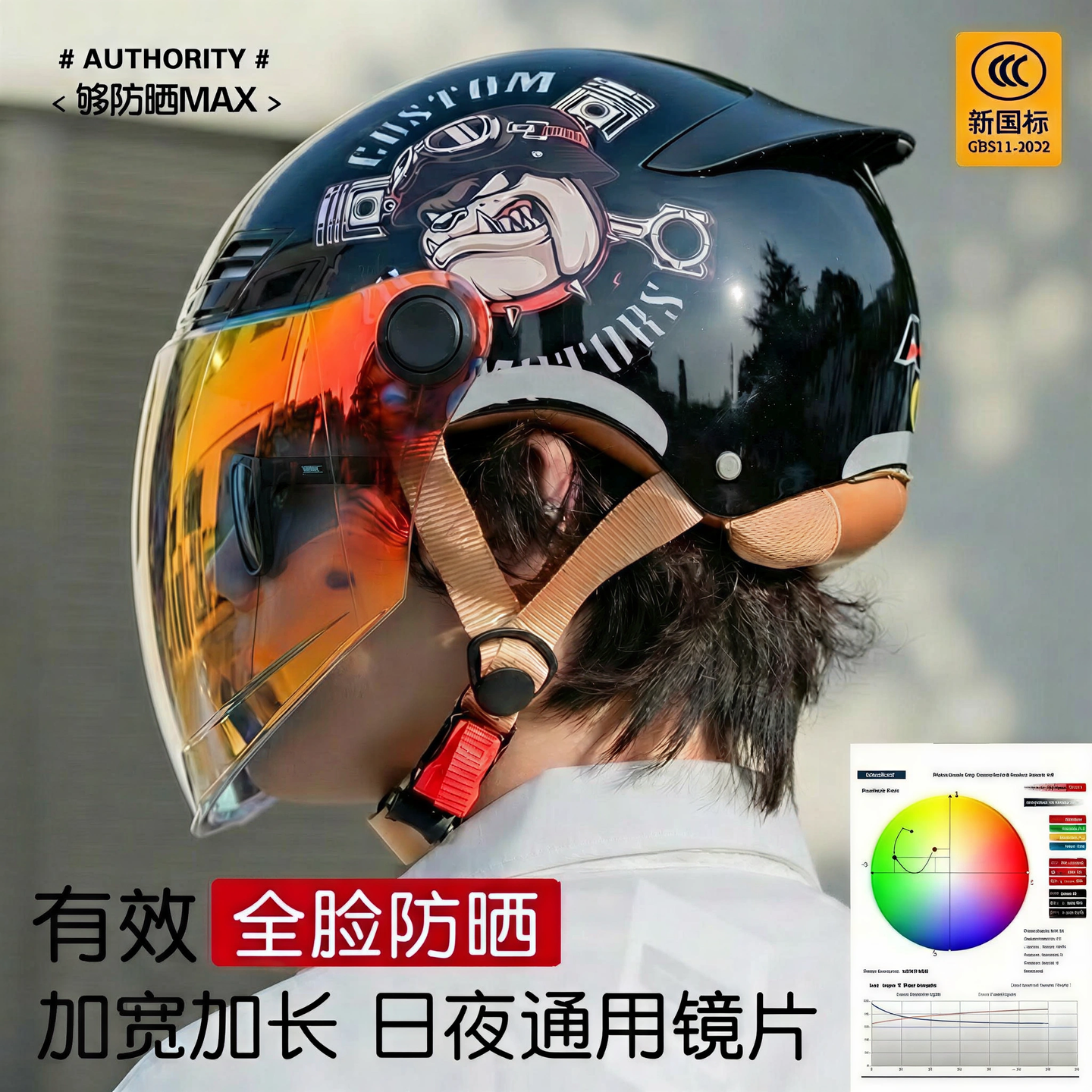 艾狮头盔男士电动车夏季防晒3C认证四季通用安全帽摩托车半盔大码