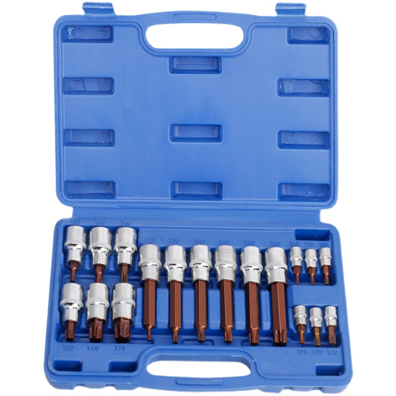 内六花套筒批头套装1/2大飞加长6角内梅花旋具套头螺丝刀工具配件