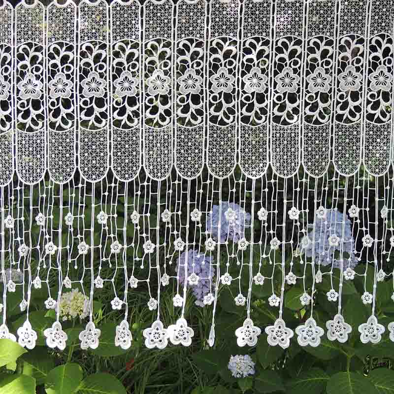 免打孔穿杆挂帘网红门帘卧室厨房隔断半帘镂空蕾丝装饰成品小窗帘