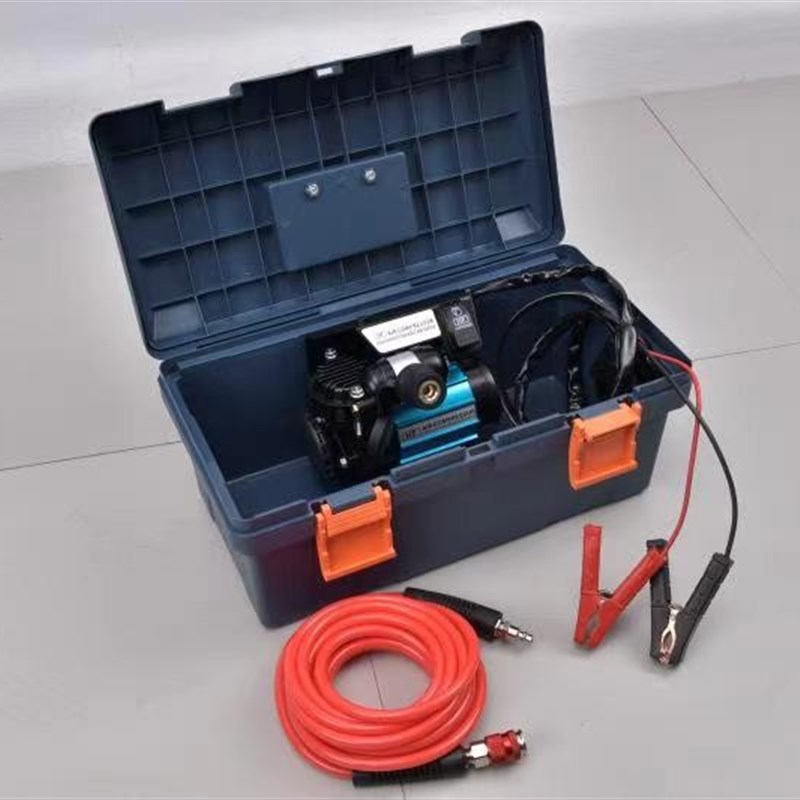 海风HF单缸气泵双缸便携式盒装气泵带储蓄罐充气泵打气泵轮胎充气