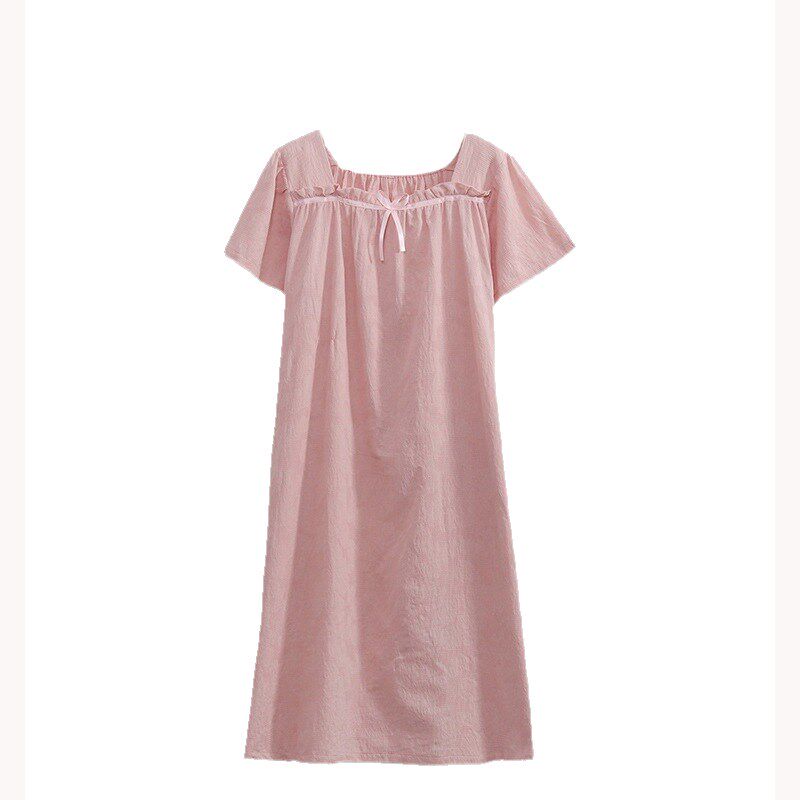 大码睡衣裙女200斤加肥加大胖女孩纯棉宽松孕妇家居裙待产裙夏季