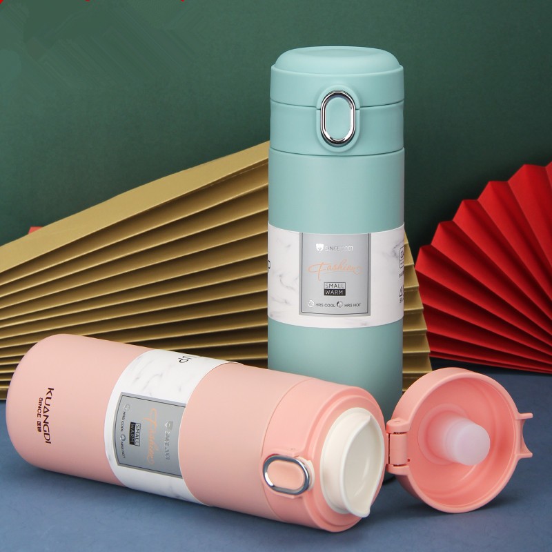 匡迪华象8003号真空304不锈钢内胆弹跳盖杯男女学生儿童保温水杯