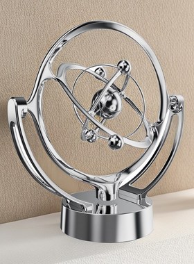 地球永动仪牛顿摆模型旋转磁性摇摆器天体仪轨道摆件usb装饰品