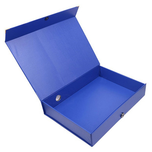 蓝色文件盒 A808 利威A4金角档案盒 加厚 800包胶资料盒65mm不带夹