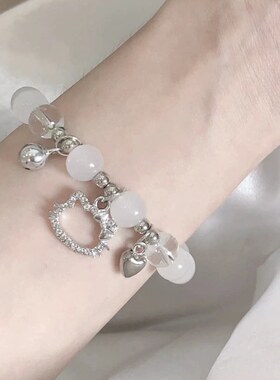 凯蒂猫铃铛串珠手链闺蜜可爱